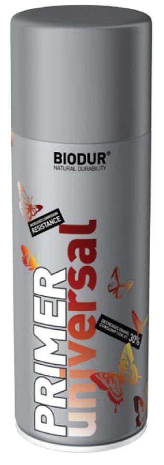 Purškiamas gruntas BIODUR UNIVERSAL pilkos sp 400 ml ermitazas lt