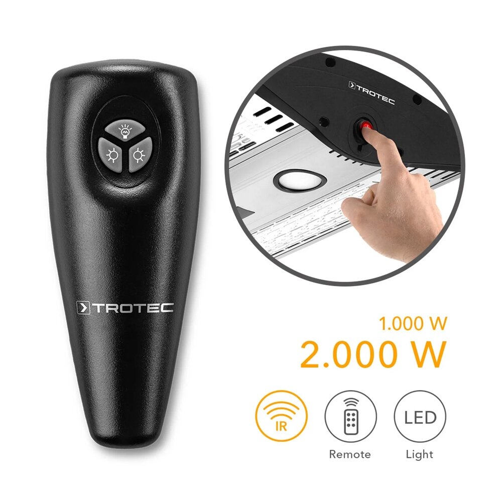 Halogeninis infraraudonųjų spindulių šildytuvas Trotec IR 2000 C 06-01094 - 8