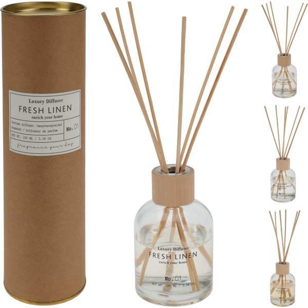 Namų kvapas su pagaliukais LUXURY DIFFUSER, 3 rūšys, 100 ml-0