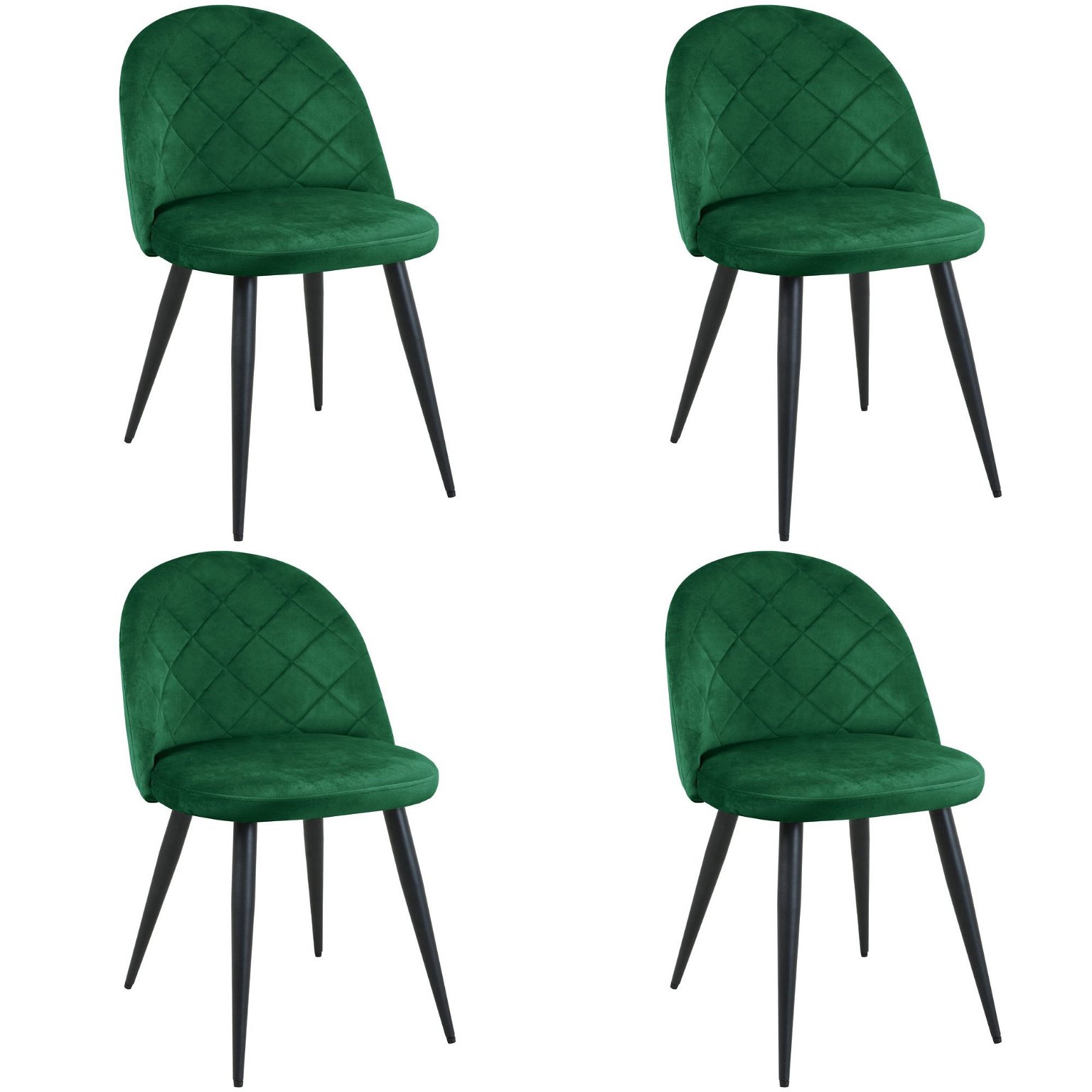 4-ių kėdžių komplektas SJ.077, žalia