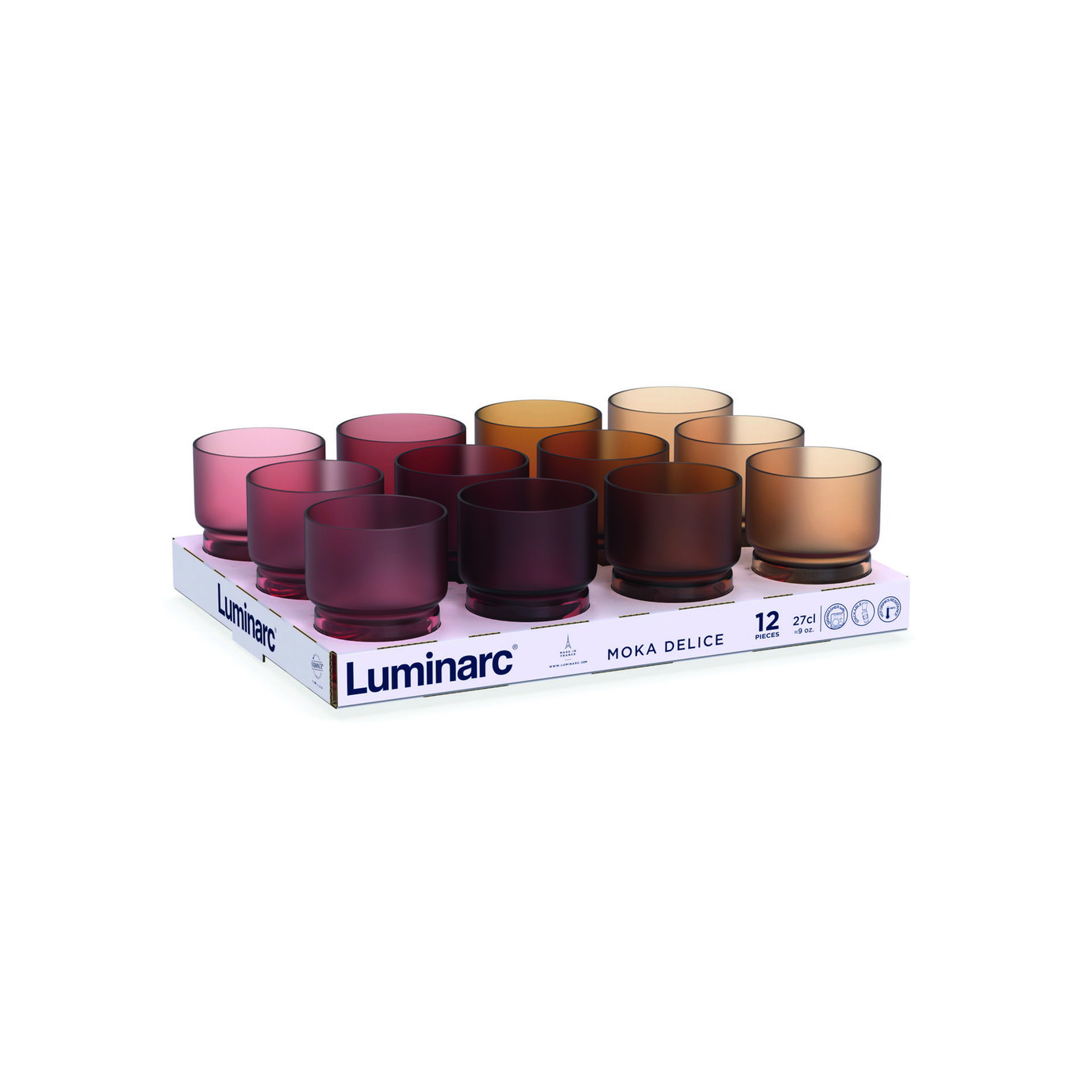 Stiklinė LUMINARC MOKA DELICE, įv. spalvų, 270 ml-1