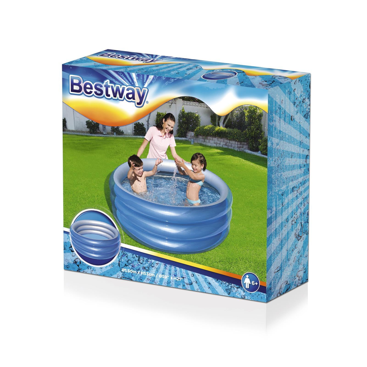 Pripučiamas baseinas BESTWAY Big Metallic, 150 x 53 cm - 3