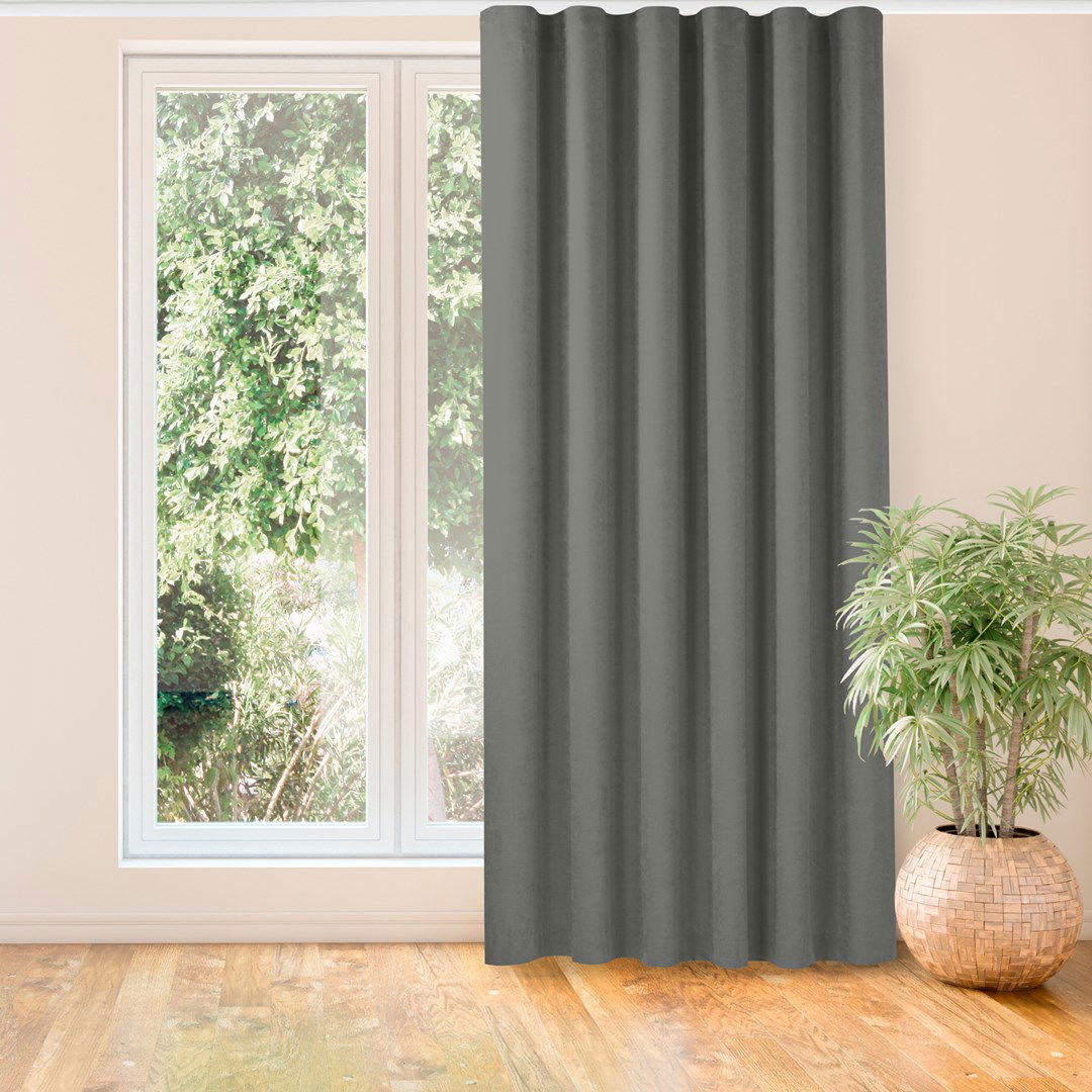 Naktinė užuolaida MILANA GREY PLEAT, 220x175 cm - 2