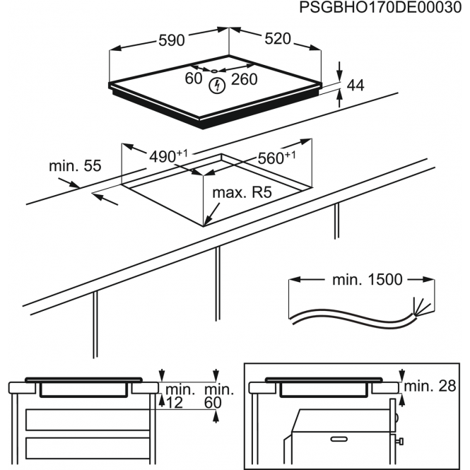 Indukcinė kaitlentė Electrolux EIV63440BW - 4