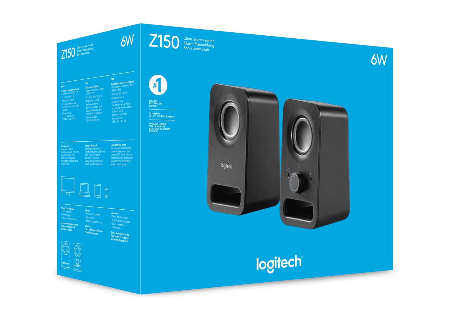 Logitech Z150 Juoda Vielinis 3 W - 5