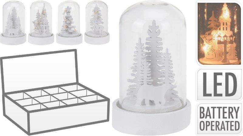 Elektrinė LED dekoracija EGLUTĖS PO KUPOLU, elementai 1 x CR2032 įeina, 4 dizainų, 5,5 x 5,5 x h9 cm-0