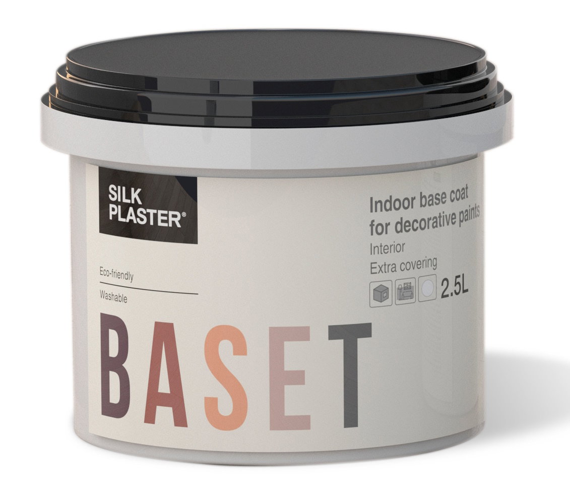 Gruntas Dekoratyvinėms dangoms BaseT, baltas 2,5 L-0