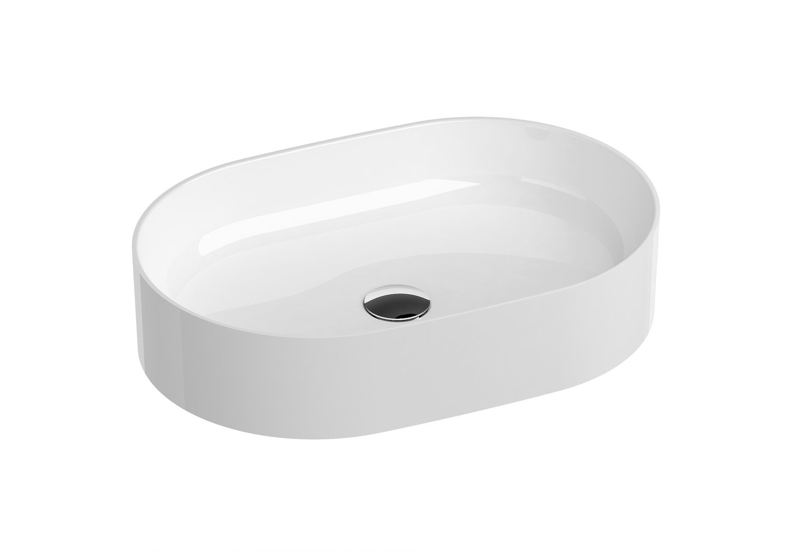 Keraminis praustuvas Ceramic Slim O, baltas-1