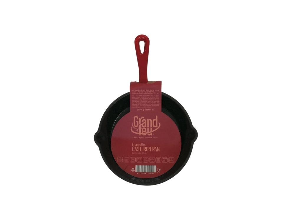 Ketaus keptuvė GRAND FEU, raudonos sp., tinka visų tipų viryklėms, ø 15.5 cm - 5