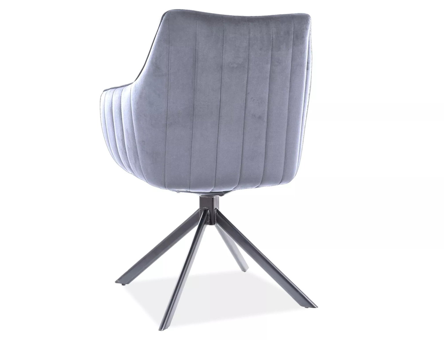 Kėdė AZALIA VELVET, juoda/pilka - 5