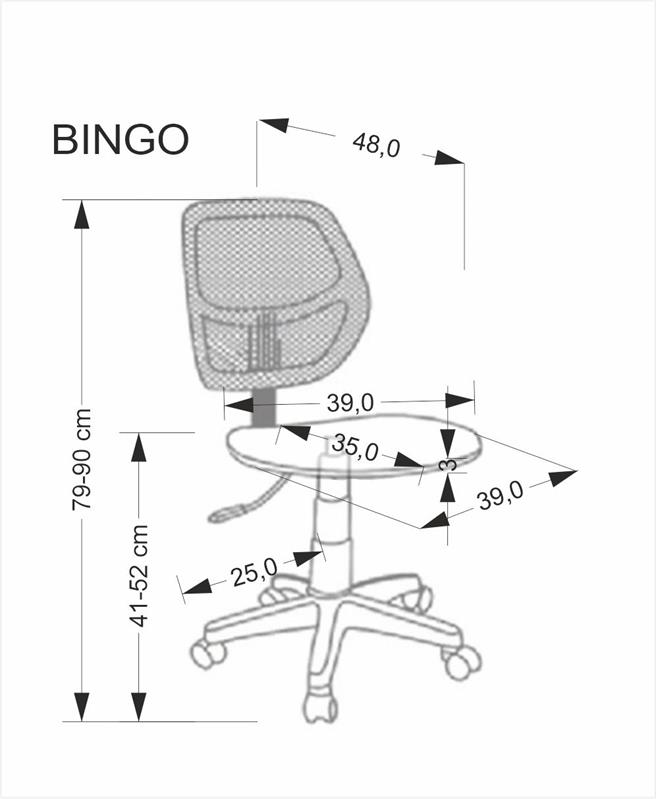 Biuro kėdė BINGO, rožinė - 7
