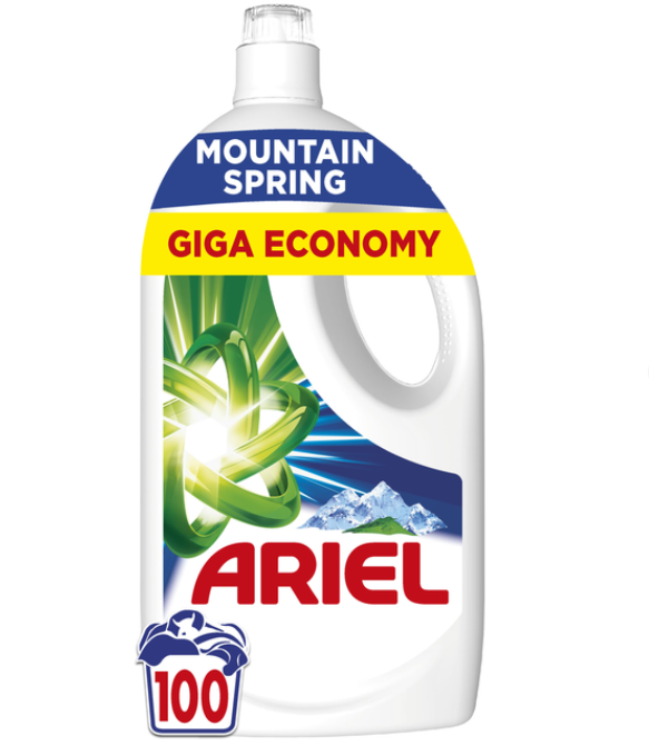 Skystas skalbiklis ARIEL Mountain Spring, 100 skalb., 4,5 l-0