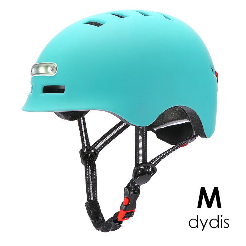 Šalmas Beaster BS02HBUM, M dydis, mėlynas, su LED lemputėmis-0