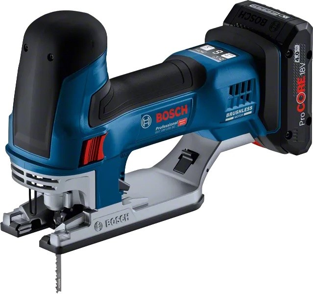 Akumuliatorinis siaurapjūklis BOSCH PRO GST 18V-155 SC solo, 18V (be akum., su L-BOXX)-1