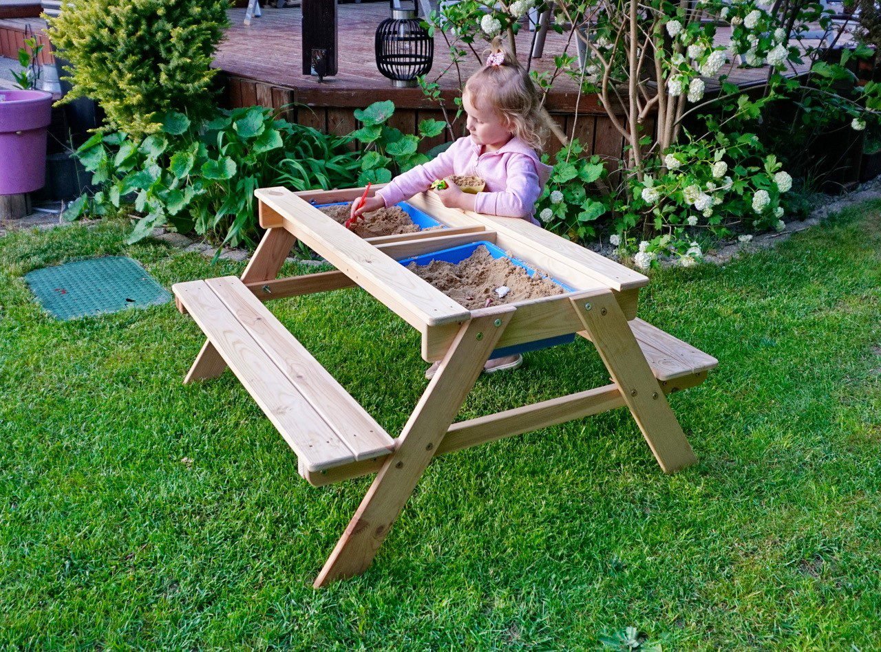 Vaikiškas staliukas su suoliukais ir įdėklais Martynas, 90 × 40 × 20 cm - 8
