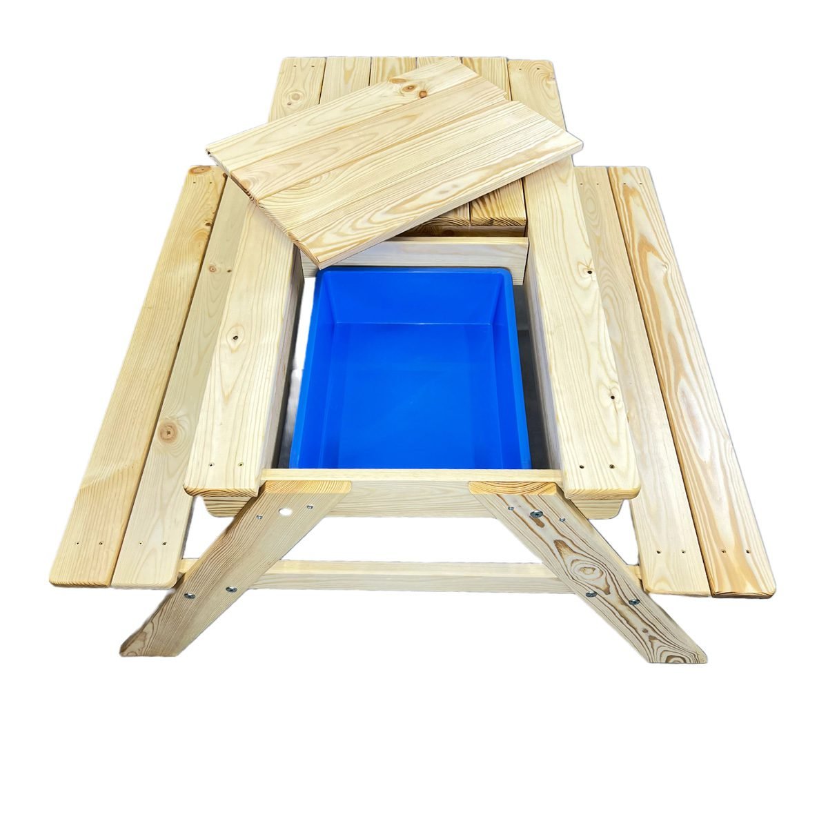 Vaikiškas staliukas su suoliukais ir įdėklais Martynas, 90 × 40 × 20 cm - 1
