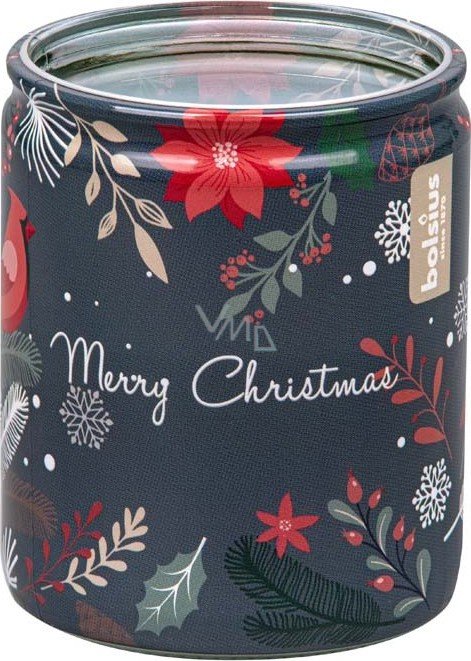 Kvepianti kalėdinė žvakė stikliniame indelyje MAGIC CHRISTMAS, 6,8 x 8,2 cm
