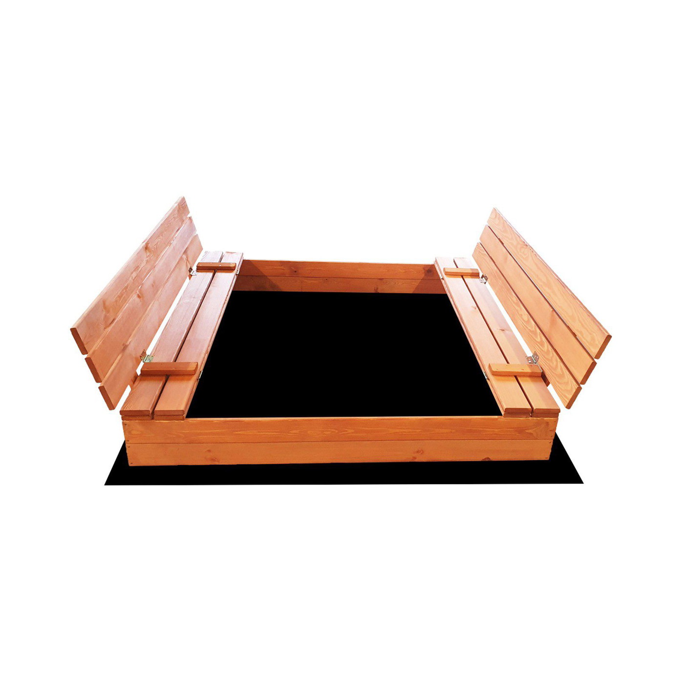 Smėlio dėžė Bonus Orbis su patiesalu, 140x140 cm, ruda-0