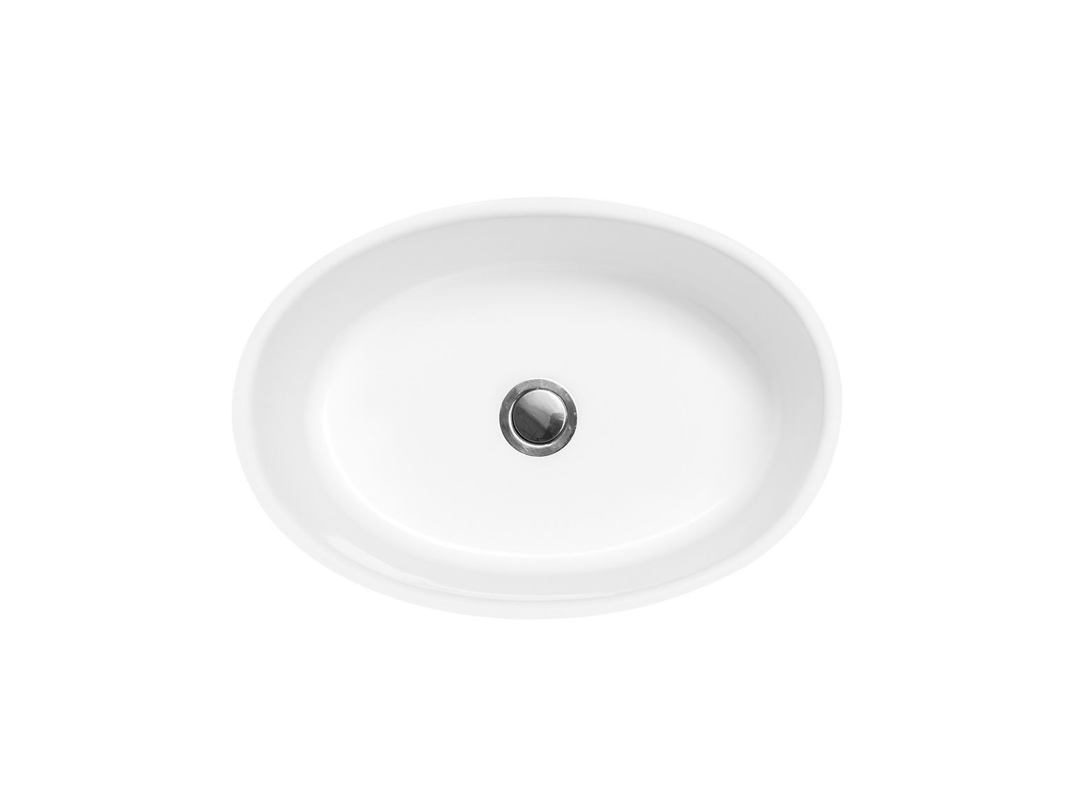 Besco Uniqa akmens masės praustuvas su koja, su Klik-klak Chrome-1