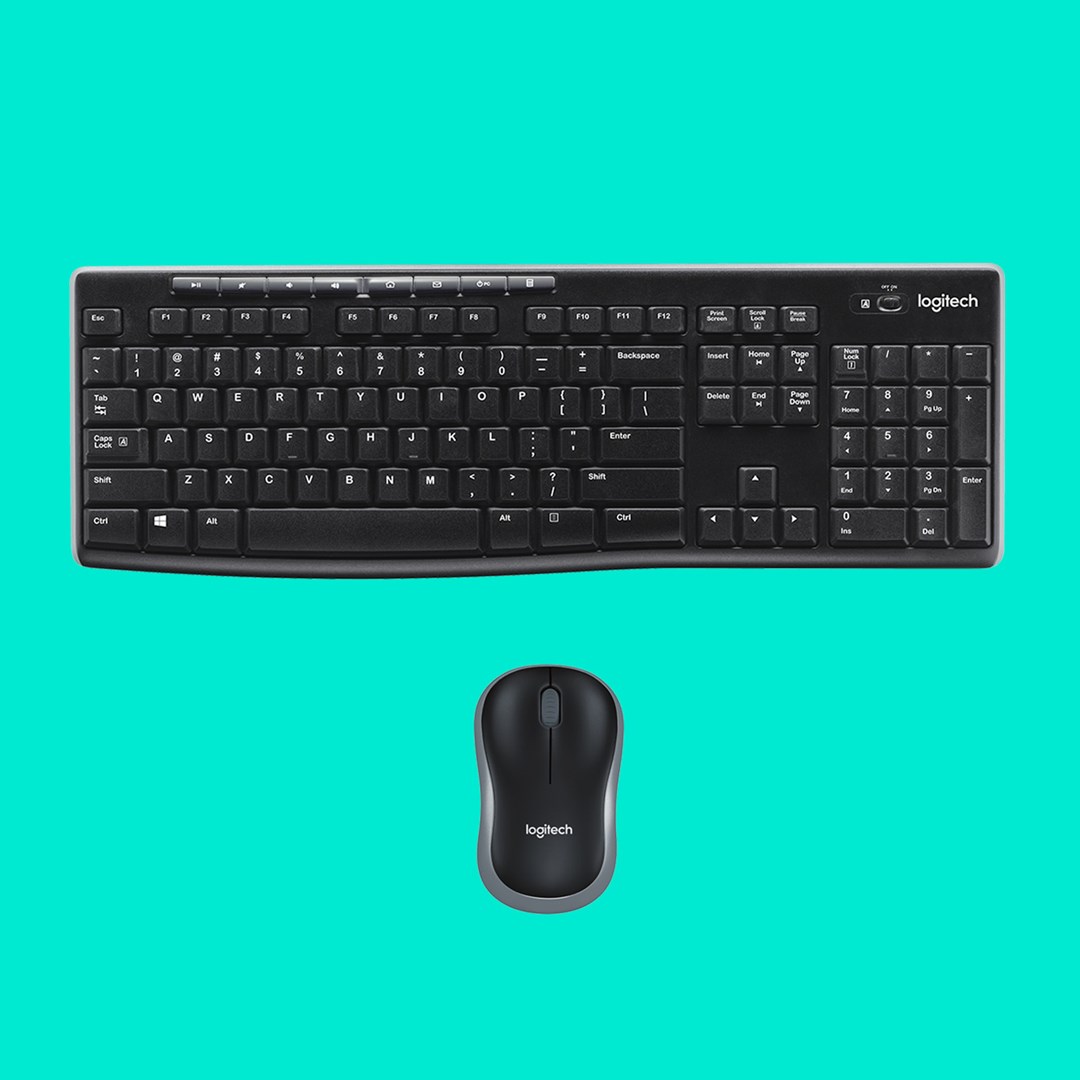 Klaviatūros ir pelės komplektas Logitech MK270, EN, juoda, belaidė - 6