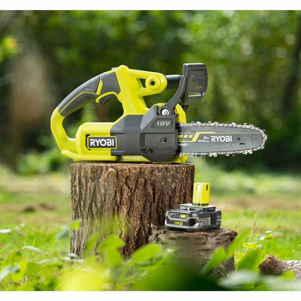 Akumuliatorinis grandininis pjūklas RYOBI ONE+ RY18CS20A-125, 18 V, 2,5 Ah, 20 cm-1