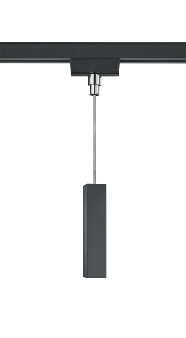 Bėgelio šviestuvo jungimo ir tvirtinimo jungtis TRIO DUOline 2F, matinės juodos spalvos