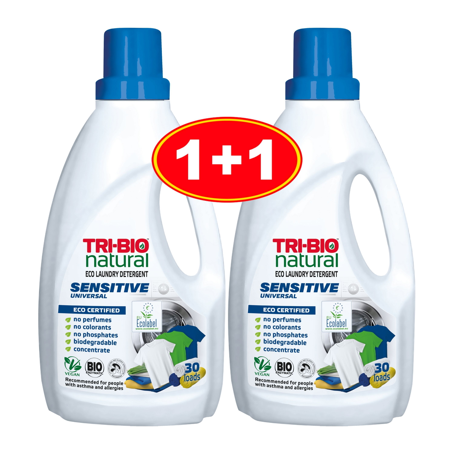 Skystas skalbiklis TRI-BIO SENSITIVE, 2,84 l (1+1)