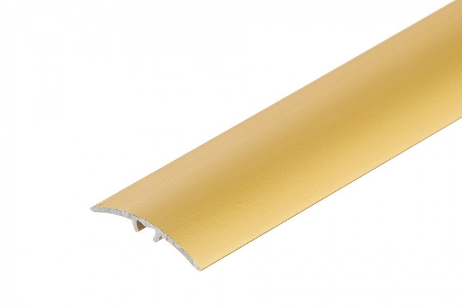 Aliuminė grindų juostelė, 5in1, auksinės spl., 30 mm pločio, 93 cm ilgio