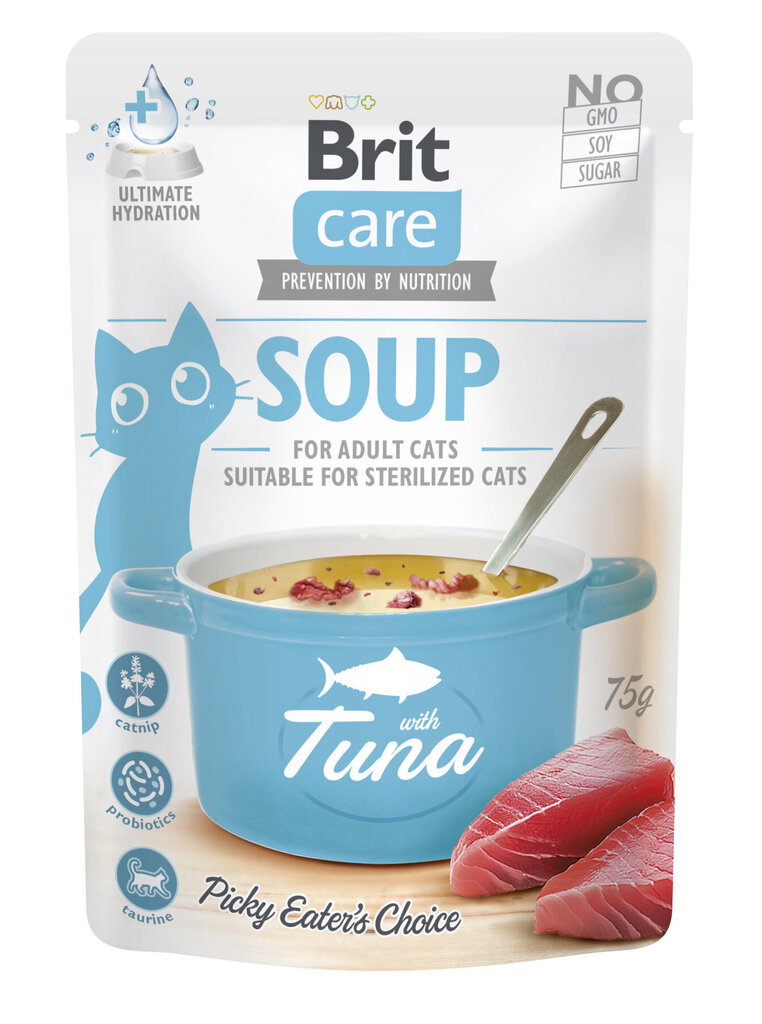 Skanėstas katėms BRIT Cat Soup Tuna, su tunu, 75 g-0