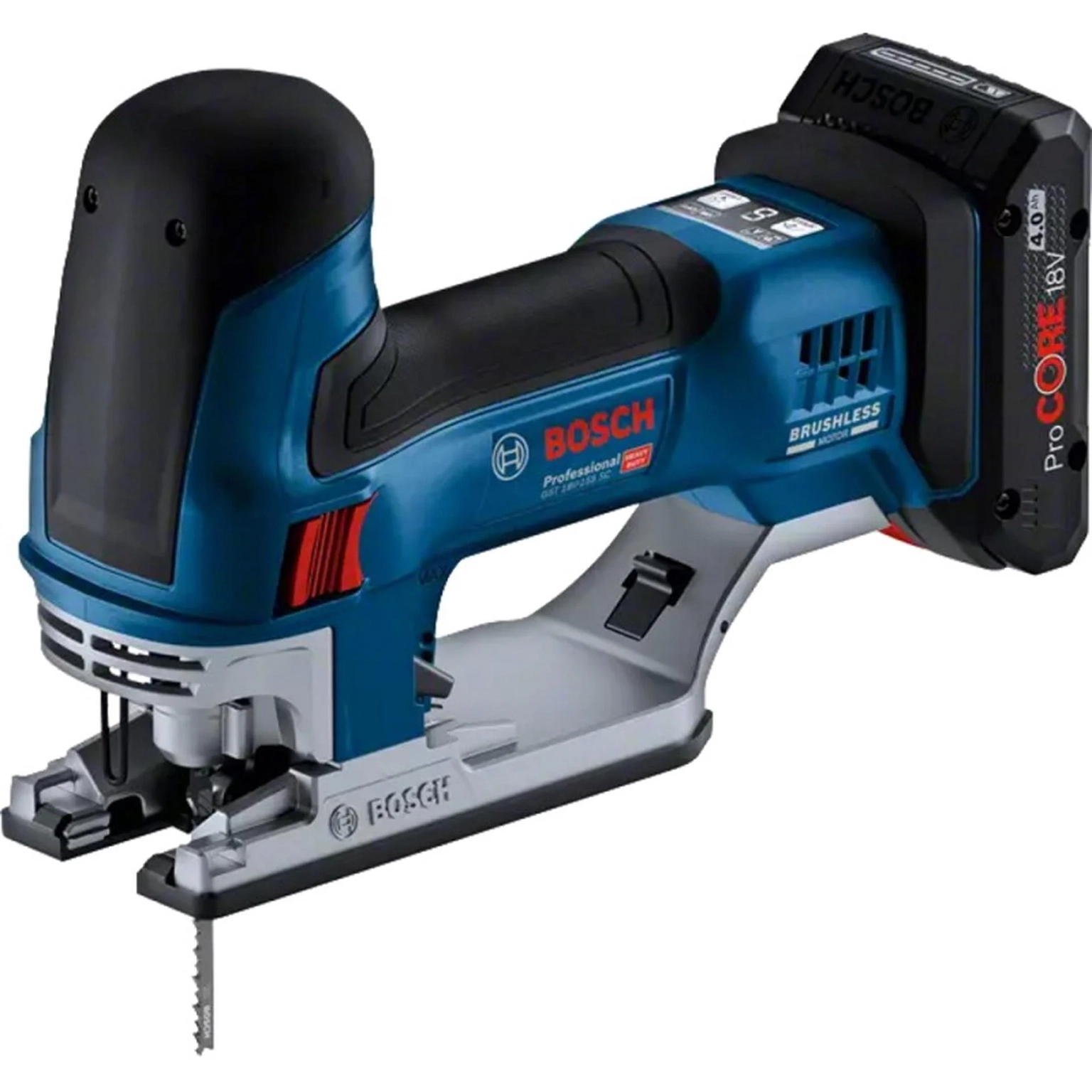Akumuliatorinis siaurapjūklis BOSCH PRO GST 18V-155 SC solo, 18V (be akum.)-1