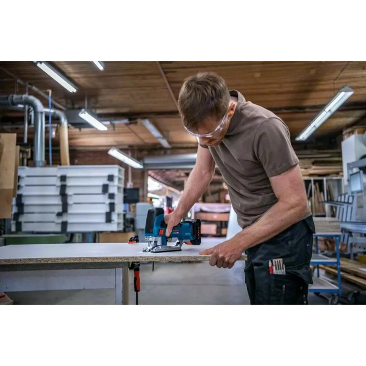 Akumuliatorinis siaurapjūklis BOSCH PRO GST 18V-155 SC solo, 18V (be akum.) - 4