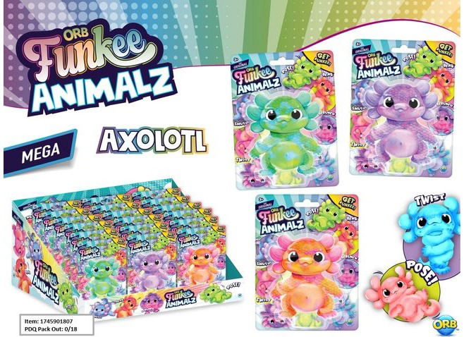 Antistresinis žaislas ORB Funkee Animalz Mega PDQ, įvairių dizainų-1