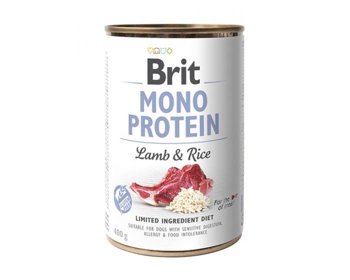 Konservuotas ėdalas šunims Brit Care Mono Protein Lamb&Rice, 400 g