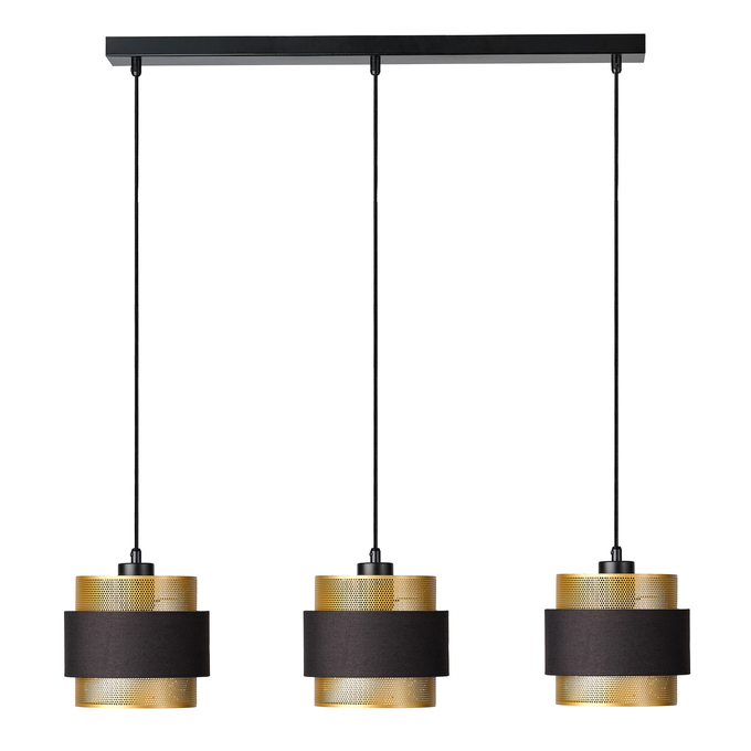 Pakabinamas šviestuvas OSRAM HORNET PENDANT LINEAR 3xE27 10W juodos/aukso sp, 78x150cm - 3