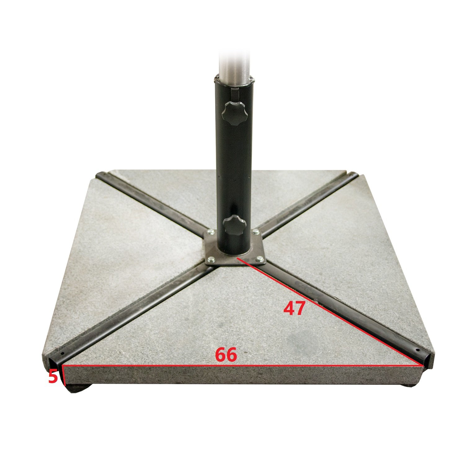 Akmeninis skėčio stovui, 4 vnt,  47 x 47 x 66 x H5 cm, 58 kg/vnr - 2