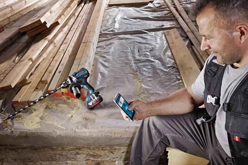 Akumuliatorinis suktuvas-gręžtuvas BOSCH PRO GSR 18V-110 C; 18 V (be akumuliatoriaus ir pakrovėjo)-1