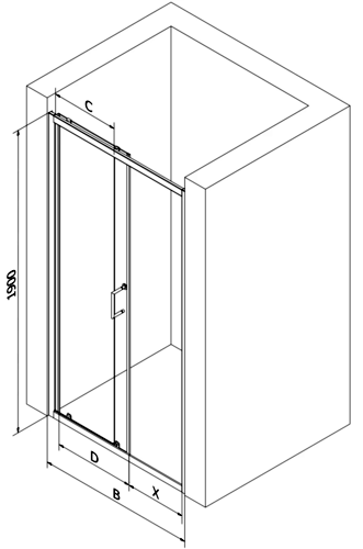 Stumdomos dušo durys Mexen Apia, 100 cm - 7