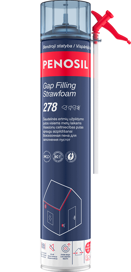 Šiaudelinės montavimo putos PENOSIL Gap Filling Strawfoam 278, 750 ml-0