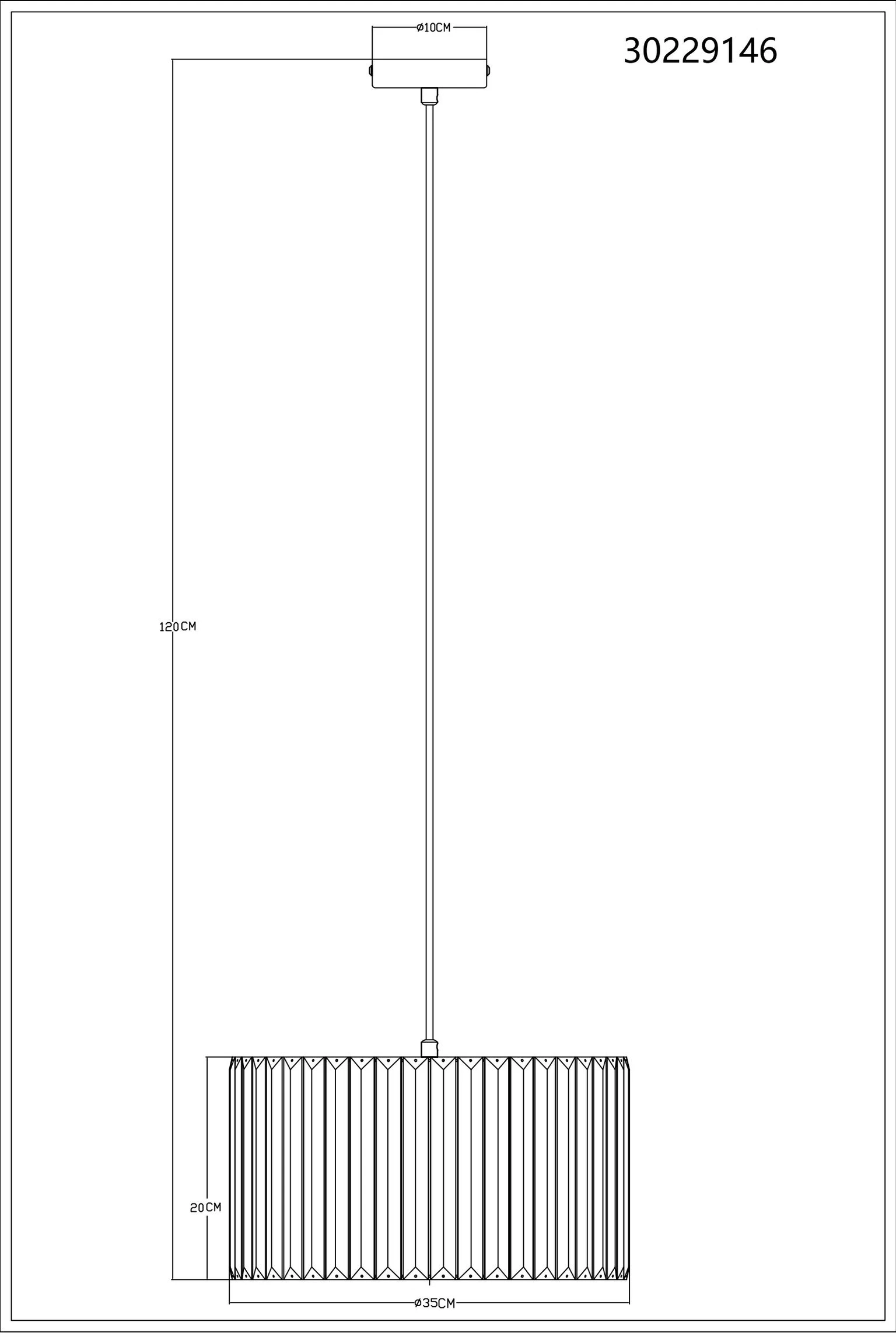 Pakabinamas šviestuvas GLOBO RUN, 1 x E27 max 60W, dūmų spalvos K5 kristalai, ø13,5x120cm - 5