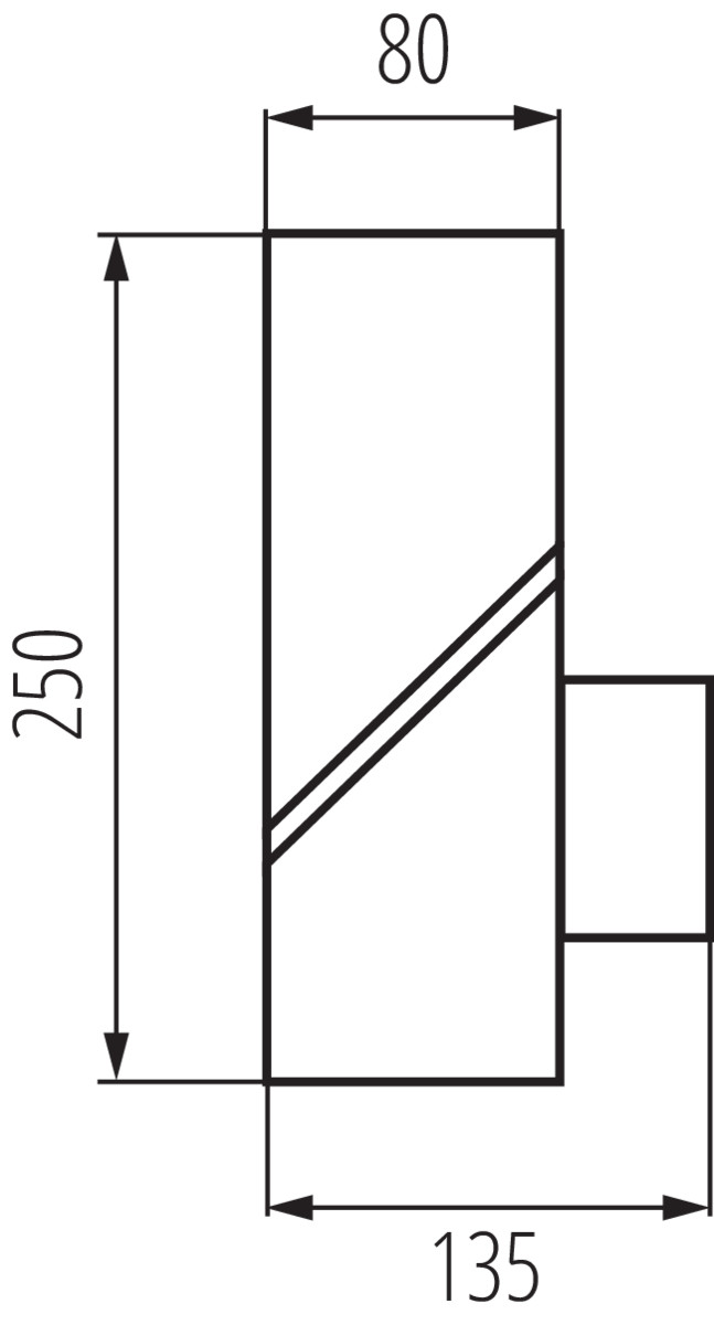 Sieninis lauko šviestuvas KANLUX Laven, IP44, 1 x E27, max 10W, 13,5 x 8 x 25 cm - 5