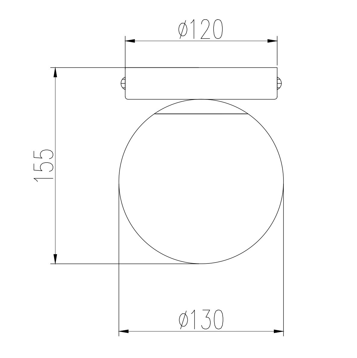 Sieninis šviestuvas G.LUX GT-390-1C-AB, 1xE27, gintaro sp, ø13x15,5cm, gaubtas baltos sp - 4