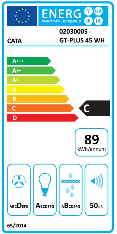 Įmontuojamas gartraukis Cata GT-PLUS 45 WH/M, balta - 3