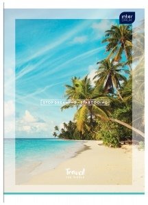 Sąsiuvinis linijomis INTERDRUK Travel, A5, 96 lapų, 70 g/m2, įv. spalvų