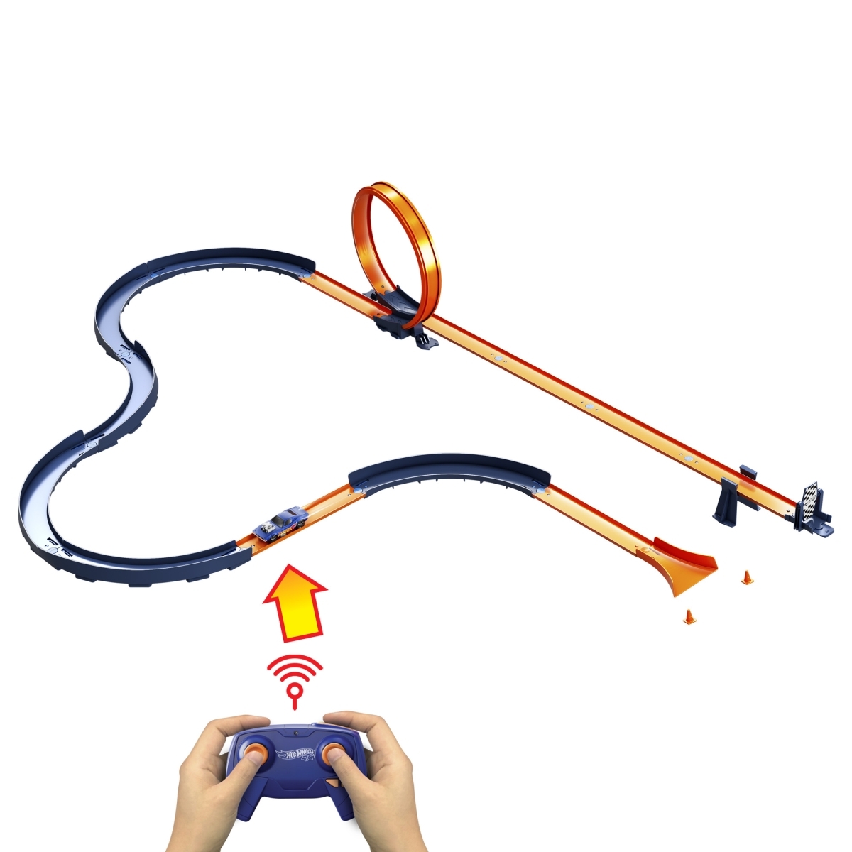 Radijo bangomis valdomo automobilio rinkinys su trasa HOT WHEELS-1