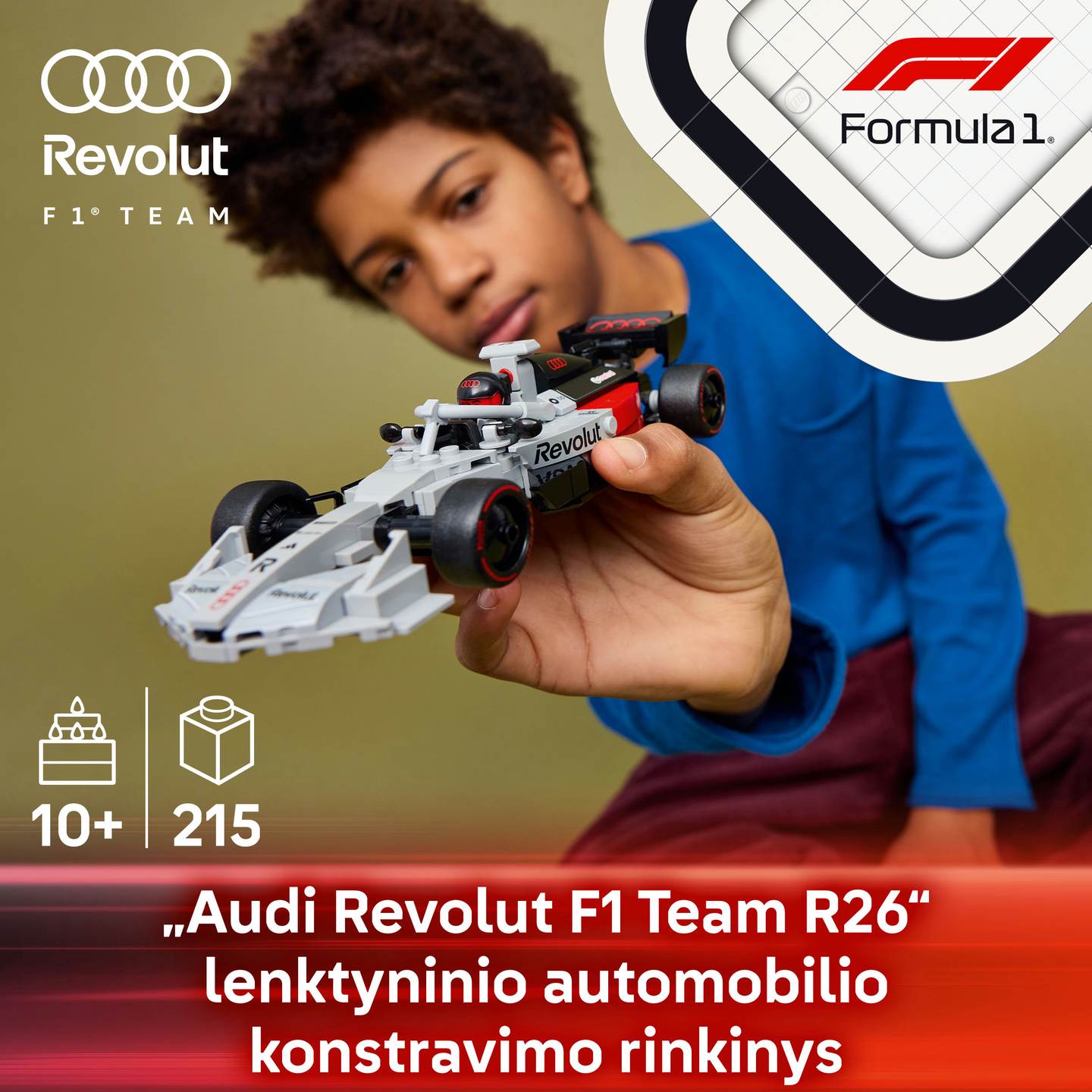 Konstruktorius LEGO Speed Champions Audi Revolut F1® Team R26 Race Car - 3