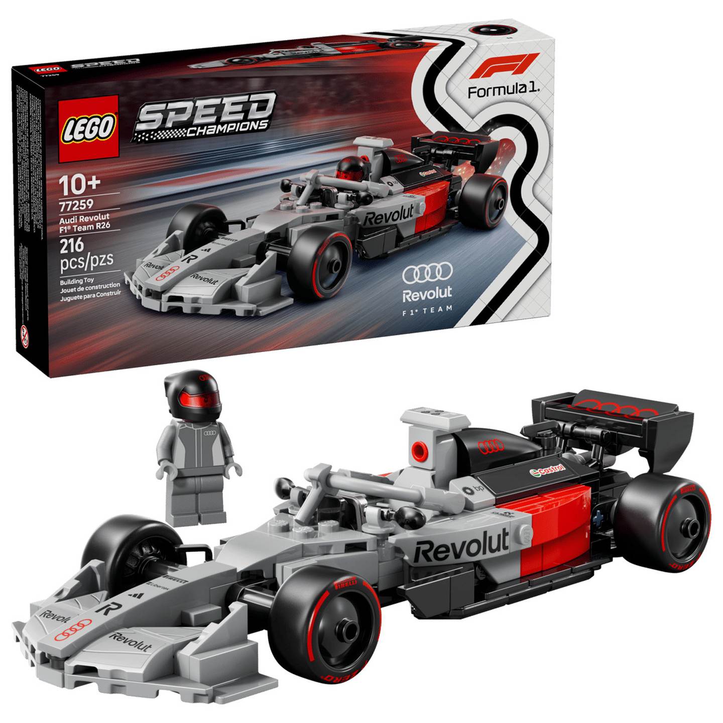 Konstruktorius LEGO Speed Champions Audi Revolut F1® Team R26 Race Car - 1
