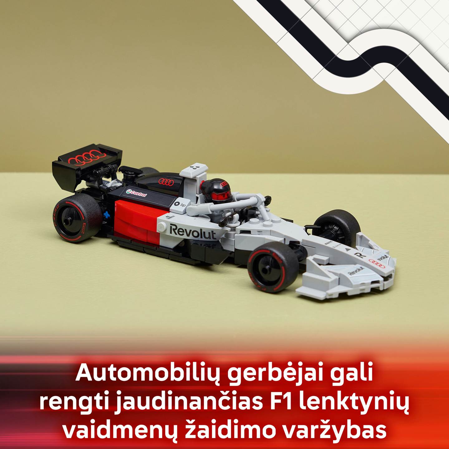 Konstruktorius LEGO Speed Champions Audi Revolut F1® Team R26 Race Car - 4