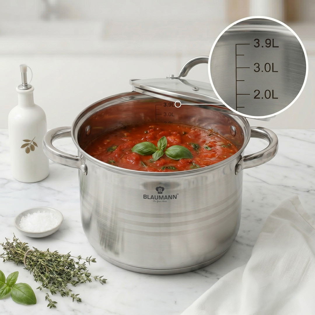 Nerūdijančio plieno puodų rinkinys BLAUMANN GOURMET, 8 dalių - 3
