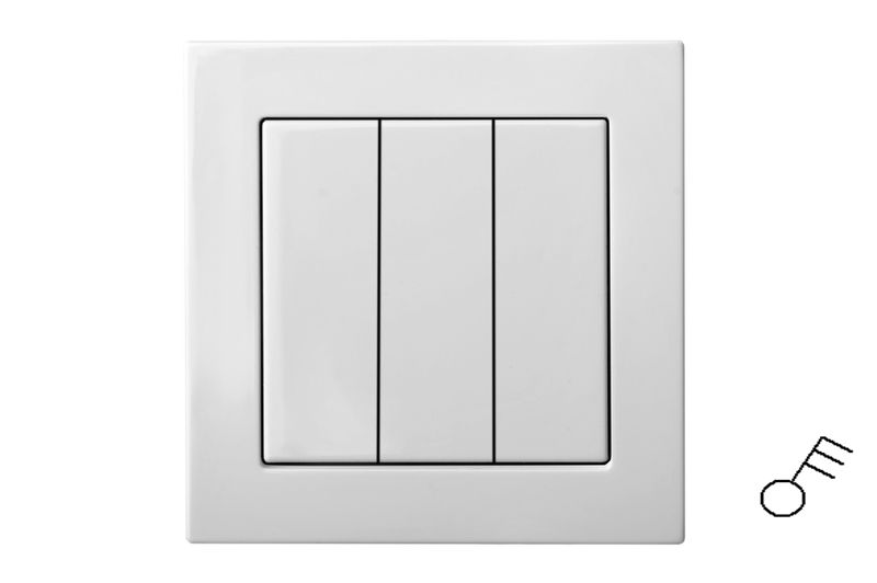 Jungiklis, 3 klavišų, EPSILON, sraigtiniai pajungimo kontaktai, baltos sp.-1