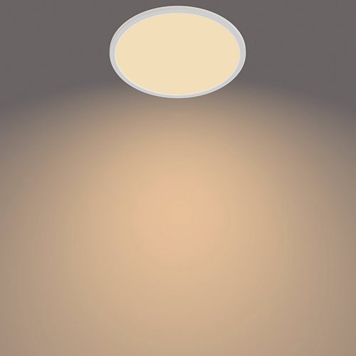 Paviršinis LED šviestuvas PHILIPS SUPERSLIM, IP44, 18 W, 2700 K, 1500 lm, dimer., baltos sp., Ø29 cm - 6